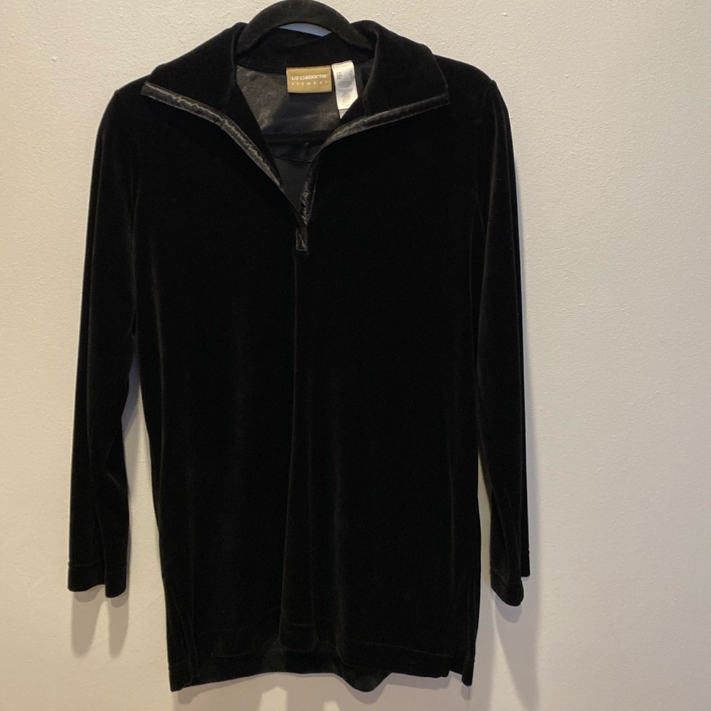 Liz Claiborne velvet Tunic/Sweater small